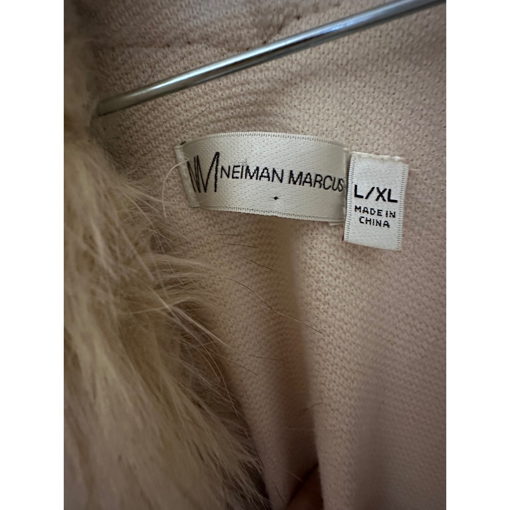 Faux Fur Trim Cape Mob Wife Aesthetic Coat Poncho Old Money Quiet Luxury wrap - Picture 3 of 3
